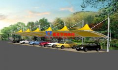 膜結(jié)構(gòu)車棚支撐柱原料該如何選擇，有哪些事項(xiàng)需要注意？